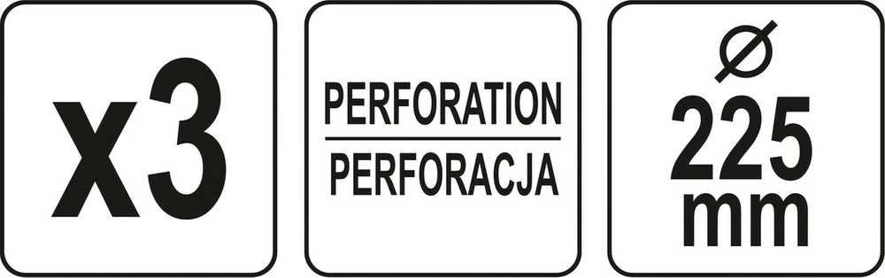 Yato Toya Sa Poland Perforuotas šlifavimo diskas su Velcro | P80 | 225mm | 3 vnt. (YT-846013)