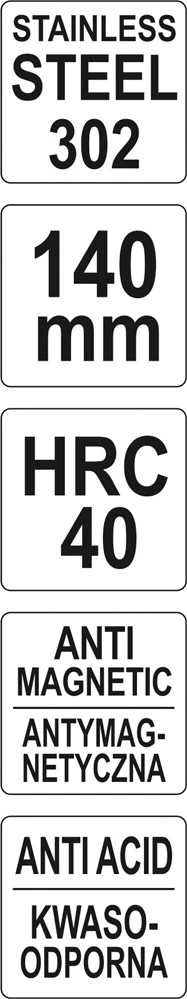 YATO tiesus antistatinis pincetas 140 mm su danga 6916