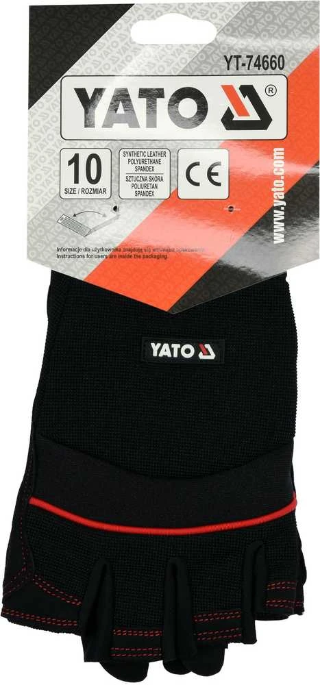 Yato Toya Sa Poland Darbo pirštinės atvirais galais | elastingos su užsegimu | 10 dydis (YT-74660)