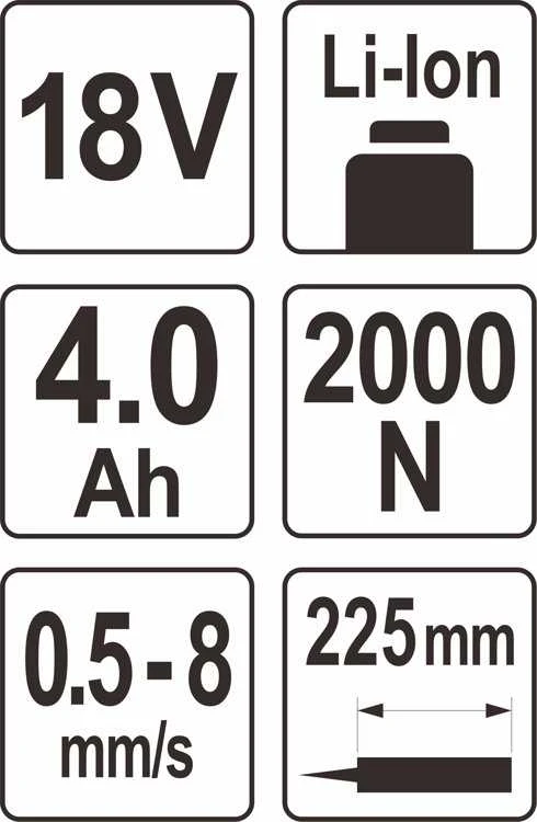 YATO pistoletas SILIKONIUI IR KLIJAI 18V + AKU.