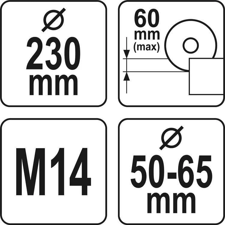YATO DULKIŲ dangtelis, skirtas Pjovimui 230 mm