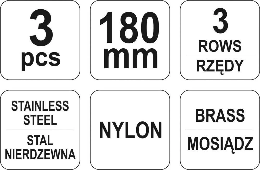 Yato Šepečių rinkinys Toya YT-6351