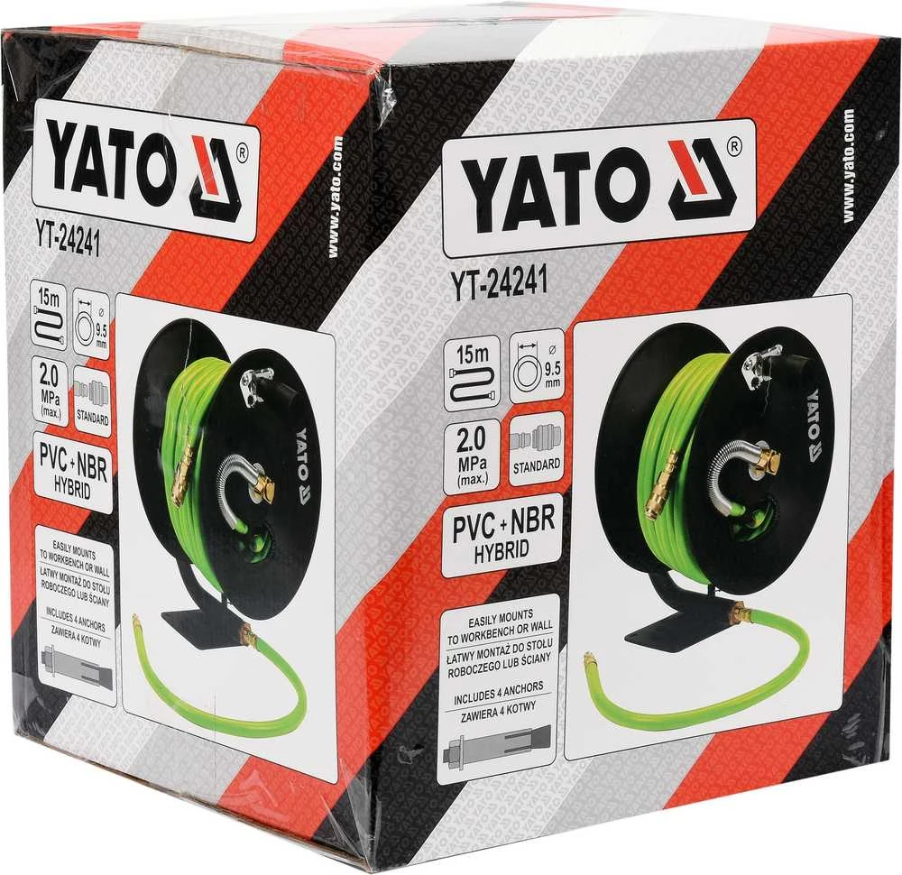 YATO pnematinė žarna su rite 15m x 9,5mm YT-24241