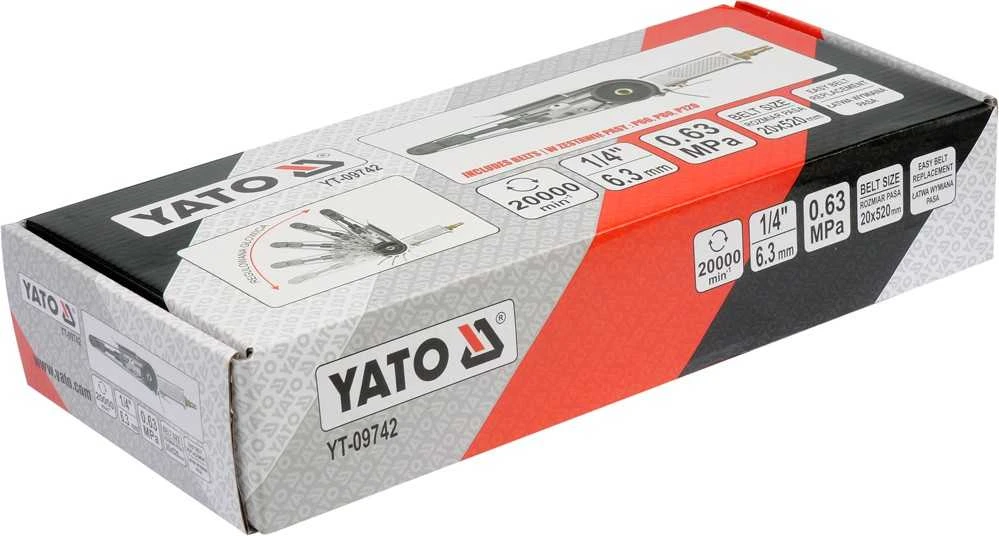 Yato Toya Sa Poland Pneumatinis juostinis šlifuoklis | 20 X 520 mm (YT-09742)