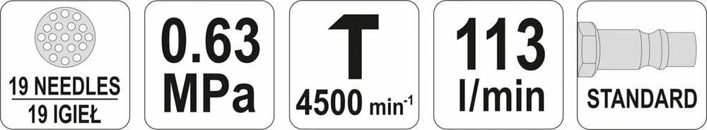 Yato pneumatinis adatinis plaktukas YT-09910