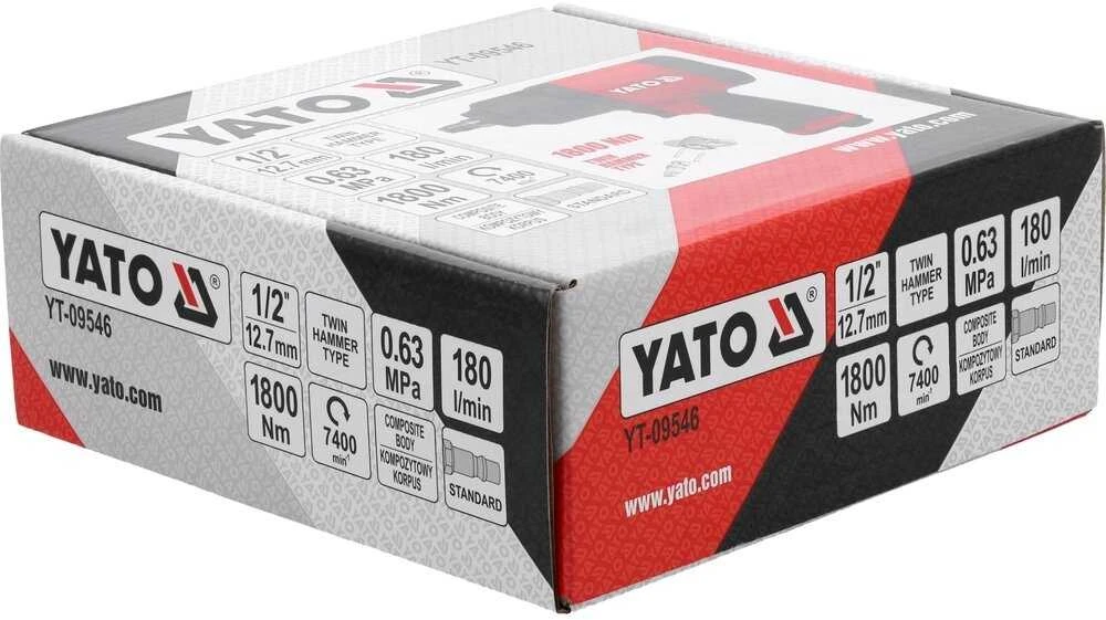 Yato Toya Sa Poland Pneumatinis smūginis veržliasukis | 12,5 mm (1/2") | 1800 Nm (YT-09546)