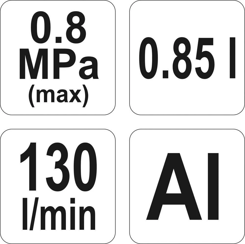 YATO pistoletas PRIEŽIŪRA / ALYVOS BAKAS 0,85L 2374