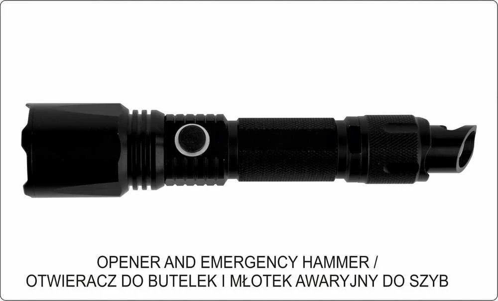 Toya Sa Poland Prožektorius 10W 900LM IP64, LI-ION 3,7V 2200MAH 200M, POWERBANK, ZOOM | Akumuliatorinis (YT-08559)