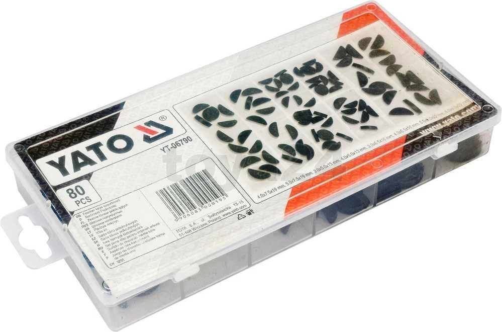Yato Toya Sa Poland Pusmėnulių (Woodruff key) rinkinys 80 vnt. (YT-06790)