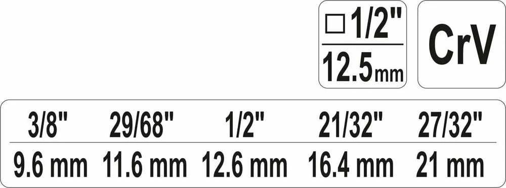Grąžtas YATO VERŽTAKLIS 1/2" 03316