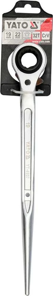 YATO KLUCZ NASADOWY Z GRZECHOTKĄ 19x22mm 4937