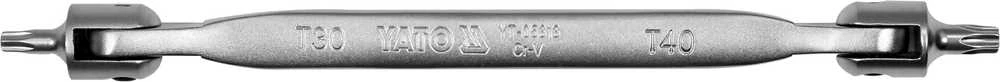 Toya Sa Poland Raktas šarnyrinis dvipusis | T-Star (Torx) T30XT40 (YT-05313)