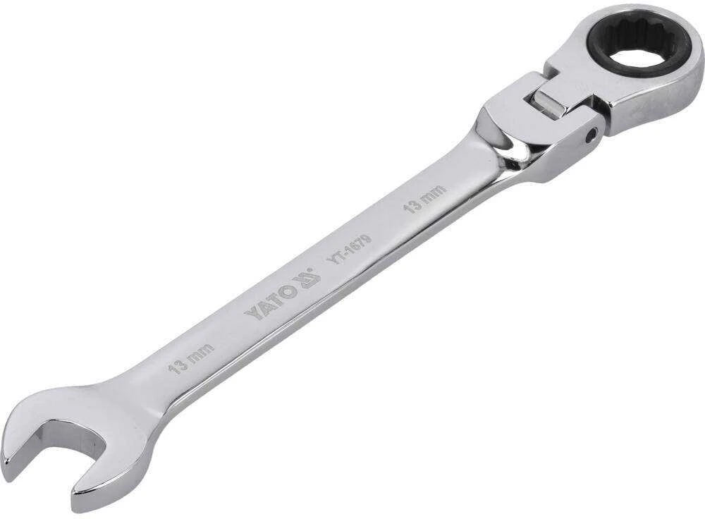YATO KLUCZ PŁASKO-OCZKOWY Z GRZECHOTKĄ 13mm, Z PRZEGUBEM 1679