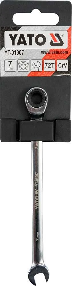 YATO KLUCZ PŁASKO-OCZKOWY Z GRZECHOTKĄ 7 mm /B 01907