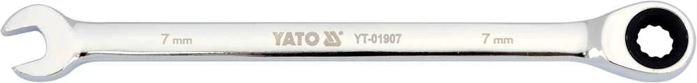 YATO KLUCZ PŁASKO-OCZKOWY Z GRZECHOTKĄ 7 mm /B 01907
