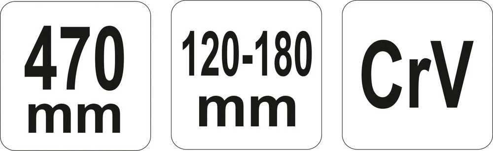 Yato Toya Sa Poland Raktas užmetamas šarnyrinis Cr-V, 120-180 mm (YT-01674)