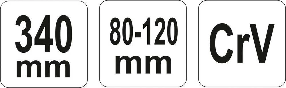 Yato Toya Sa Poland Raktas užmetamas su varžtu Cr-V, 80-120 mm (YT-01678)