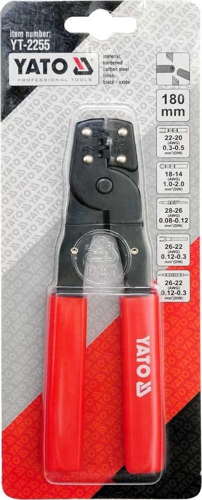 YATO JUNGTINĖS replės 180mm, 0,08-2mm2 2255
