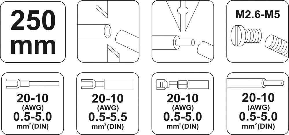 YATO JUNGTŲ UŽSPAUGIMO REPLĖS 0,5–5,5 mm2 2254