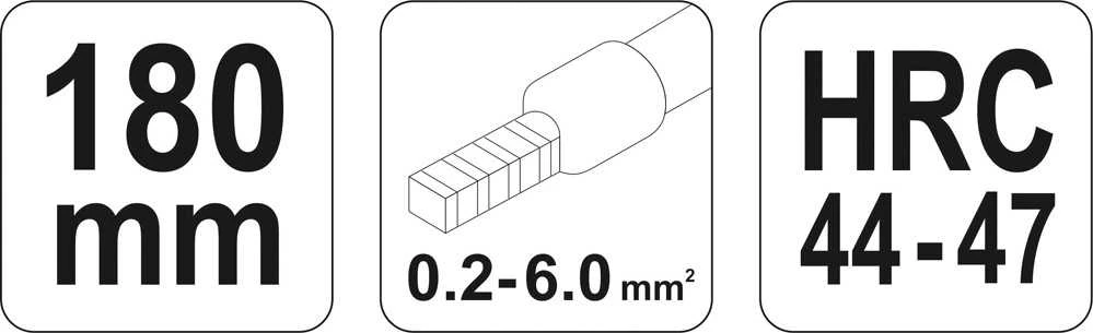 Yato Toya Sa Poland Replės jungčių užspaudimui | 0,2 iki 6mm ² (YT-2240)