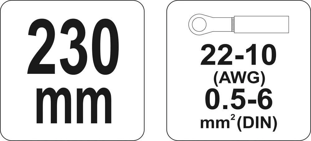 YATO replės jungtims 0,5–6 mm² 2296