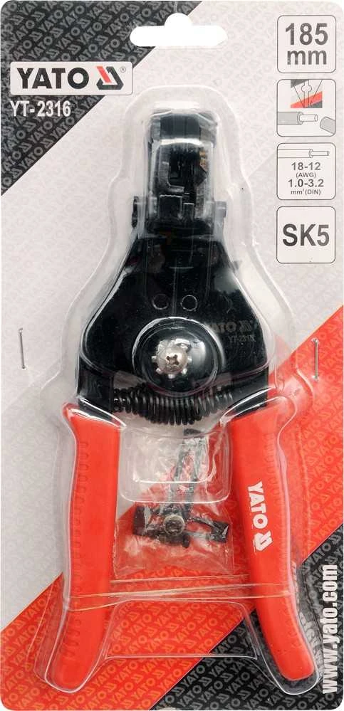 YATO ŚCIĄGACZ IZOLACJI AUTOMATYCZNY 170mm, 1,0 do 3,2mm2 2316