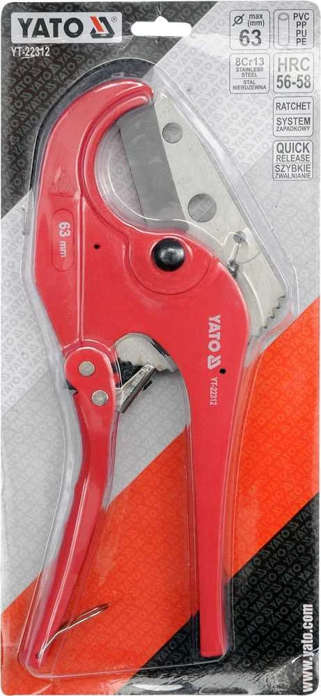 Žirklės PVC vamzdžiams Yato YT-22312; 63 mm