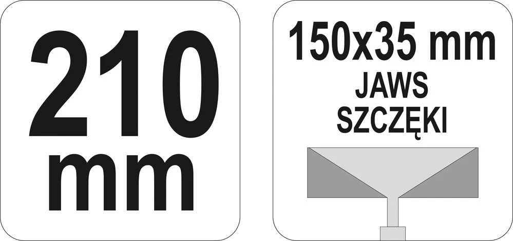 Skardos lankstymo replės Yato YT-5142; 210 mm; 150x35