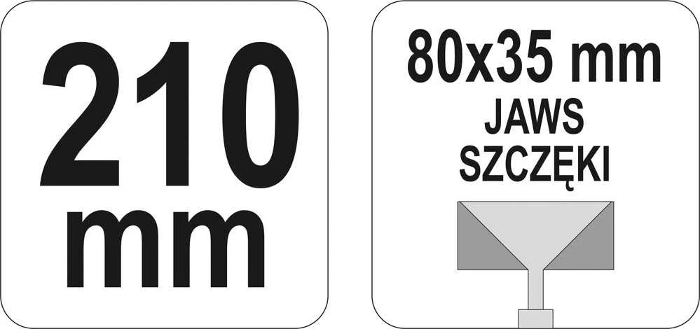 Skardos lankstymo replės Yato YT-5140; 210 mm; 80x35