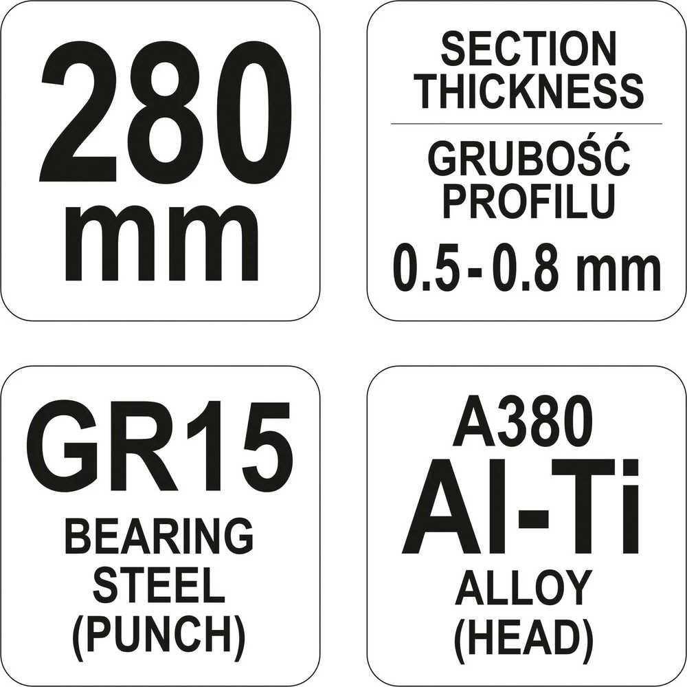YATO PROFILIO JUNGIKLIO REPLĖS 280 mm