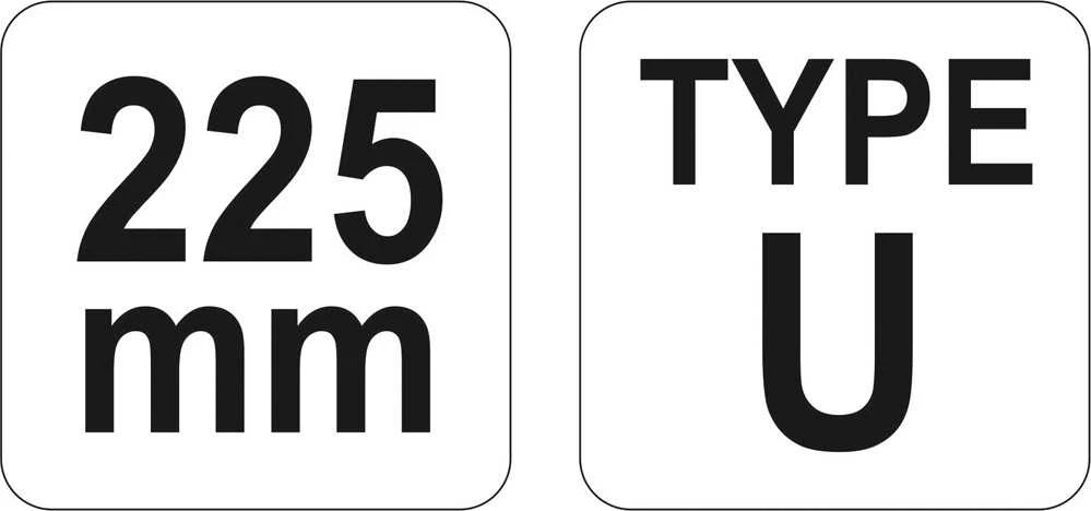 YATO SUVIRINIMO spaustuvai "U" TIPO 225mm 2461