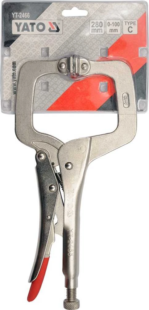 YATO SUVIRINIMO spaustuvų replės "C" TIPO 280mm JUDAMI ŽANDULIAI 2466