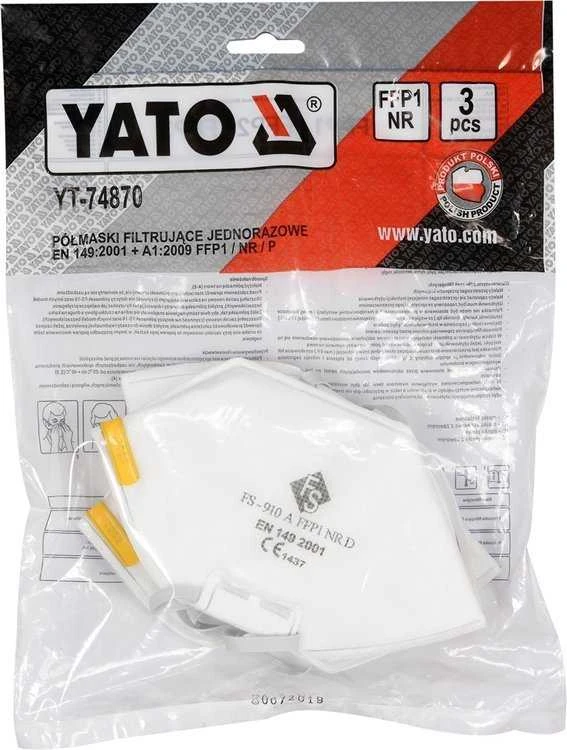 YATO DULKIŲ KAUKĖS 3 vnt. FFP1/P