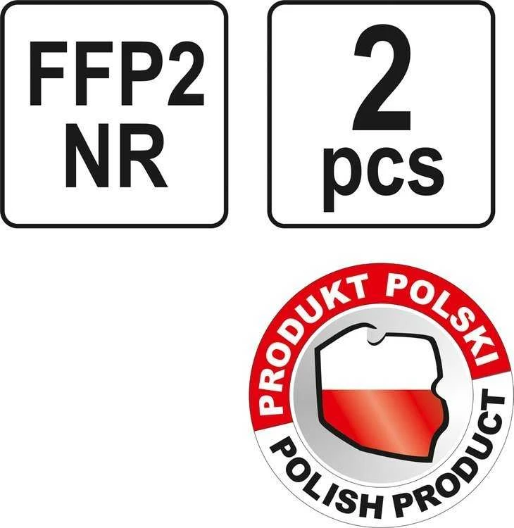 YATO DULKĖS KAUKĖS 2vnt.. FFP2/P