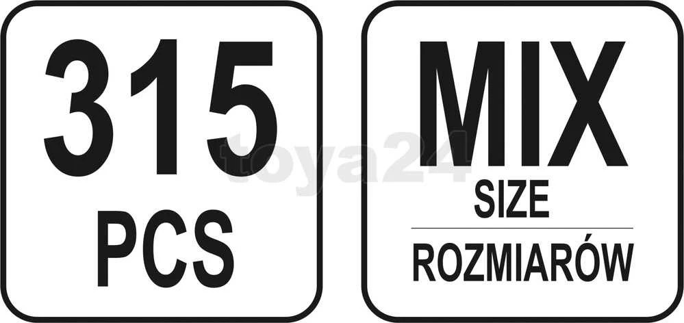 Yato Toya Sa Poland Ritinėlio formos segtukai, smeigės / kaiščiai | 315 vnt (YT-06785)