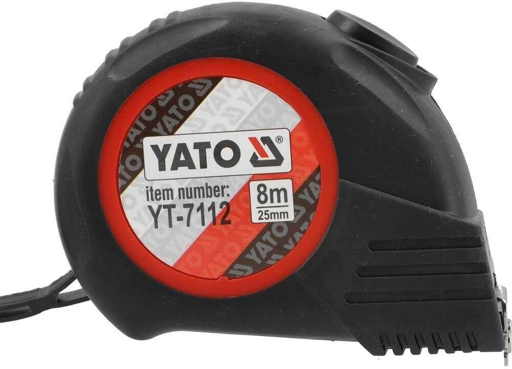 YATO 8 m ritininė juosta su magnetu, guma dengtu korpusu 7112