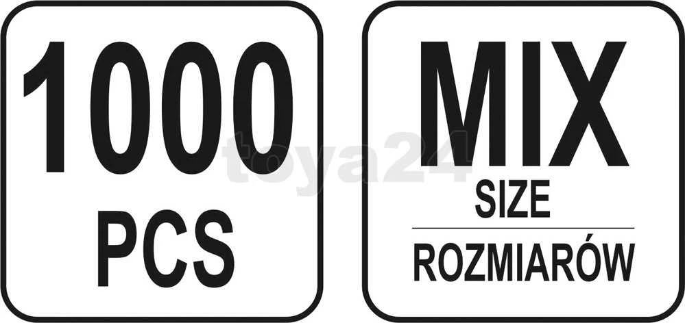 Yato Toya Sa Poland Segtukų rinkinys | 1000 vnt. (YT-06885)