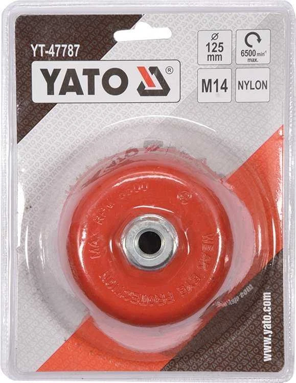 Nailoninis apvalus šepetys Yato YT-47787; 125 mm