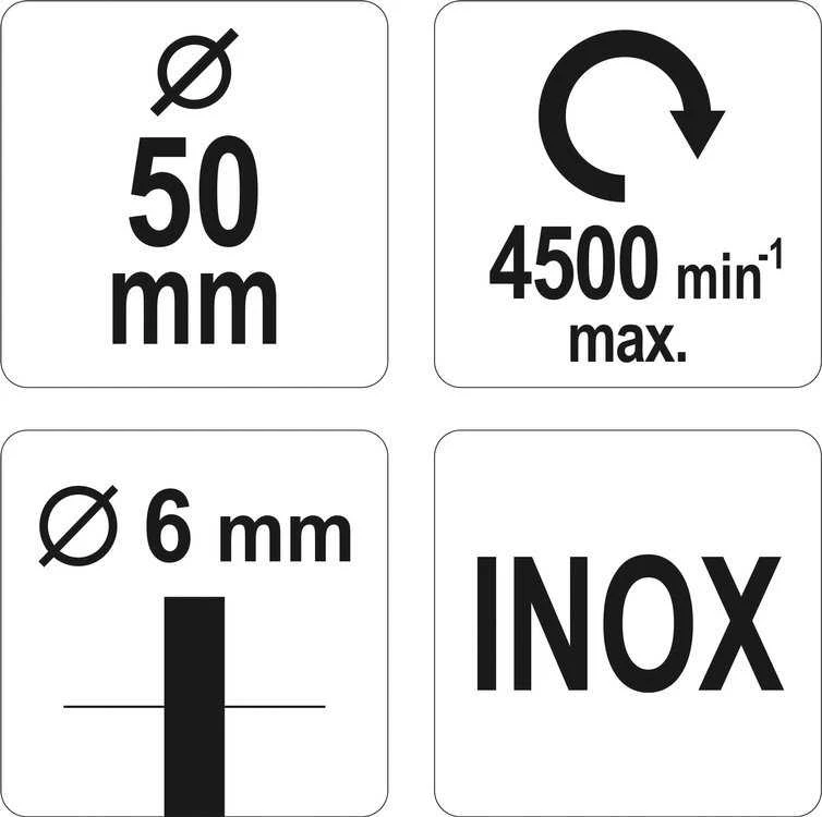 YATO BET šepetėlis su 50 mm INOX kotu