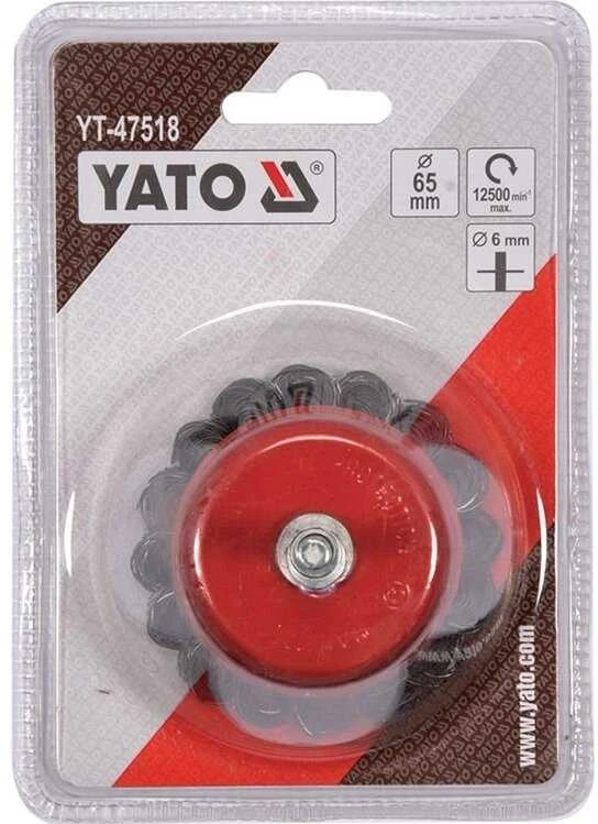 YATO mygtukų šepetėlis SU 65 mm kotu