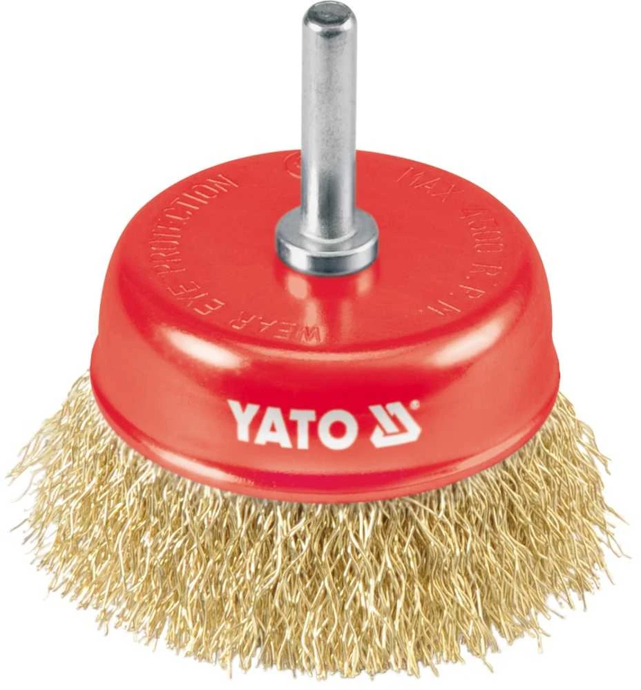 YATO BET šepetėlis 75mm, SU BOTONU, GORUOTAS VILAS 4750