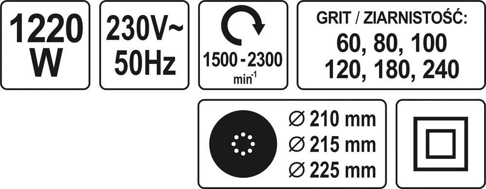 Ekscentrinis šlifuoklis Yato YT-82340