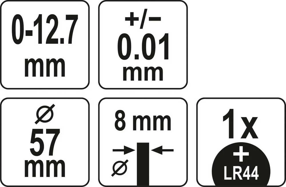 Yato Toya Sa Poland Skaitmeninis indikatorius | 0 - 12.7 mm (YT-72453)