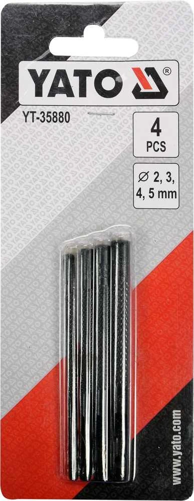 Yato Toya Sa Poland Skylių išmušėjų odoje rinkinys | 2/3/4/5 mm | 4 vnt. (YT-35880)