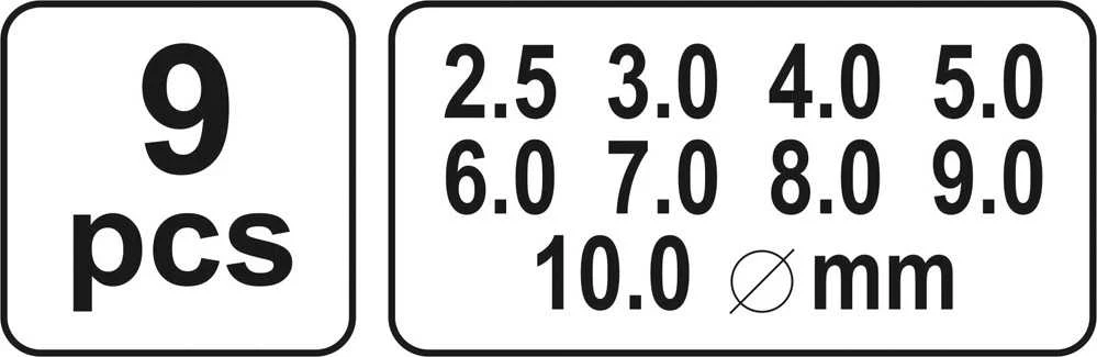 YATO PRZEBIJAKI SKÓRY 9 elem.3590
