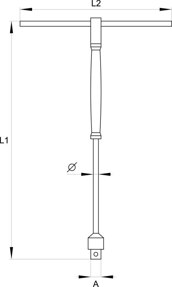 YATO TYPE-T ADAPTERIS SU 1/2 colio SUsukama rankena