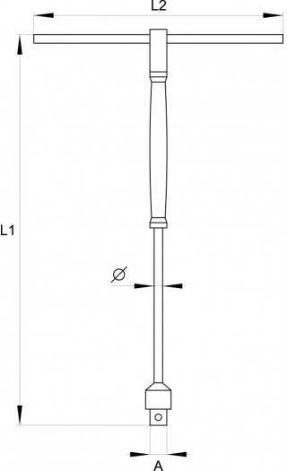 YATO TYPE-T ADAPTERIS SU 1/4 colio SUKIAMA RANKENA