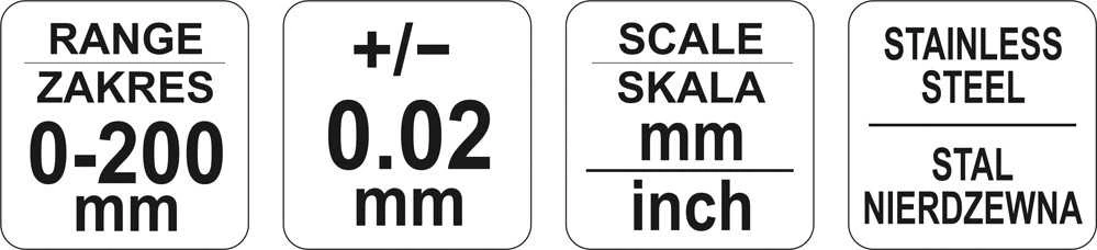 Slankmatis Yato YT-72003 200mm + dėklas