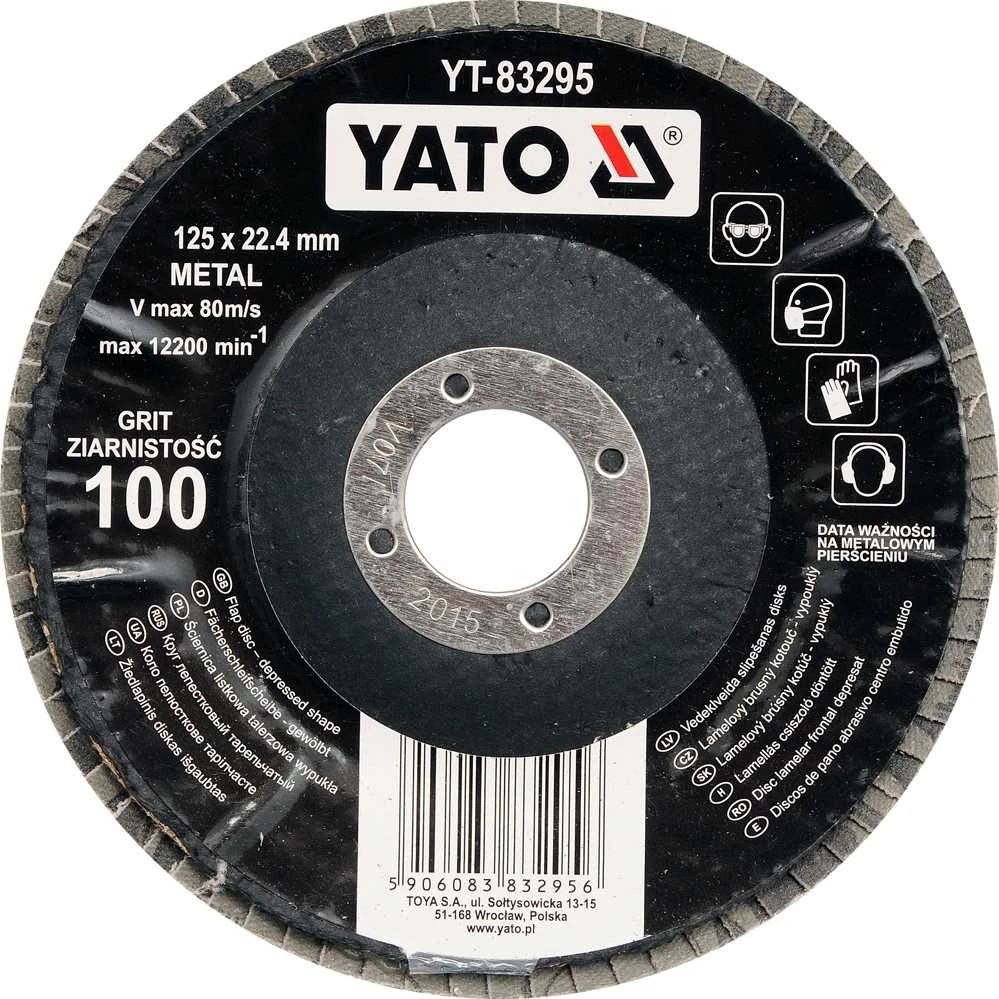 Yato Toya Sa Poland Šlifavimo diskas lapelinis išgaubtos formos 125mm P120 (YT-83296)