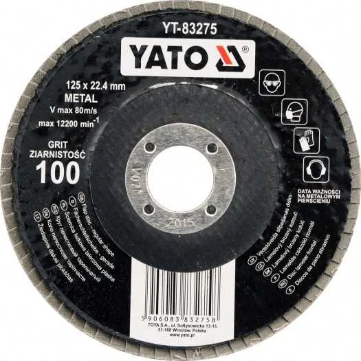 Yato Toya Sa Poland Šlifavimo diskas lapelinis plokščios formos 125mm P80 (YT-83274)
